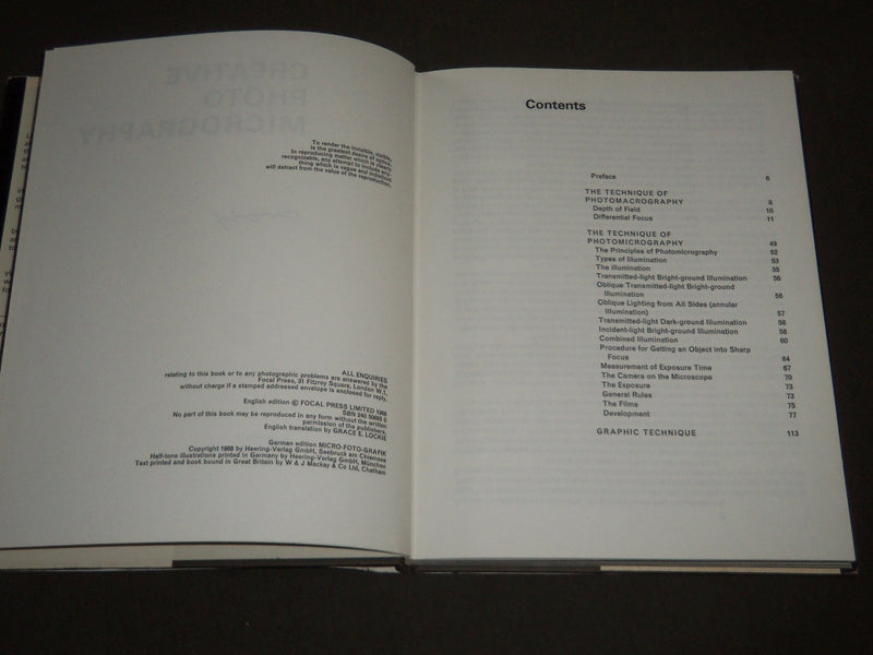 1968 CREATIVE PHOTO MICROGRAPHY HARDCOVER BOOK - KD 3833