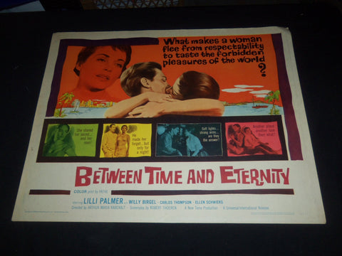 1960 BETWEEN TIME AND ETERNITY 1/2 SHEET MOVIE POSTER - LILLI PALMER - P 409