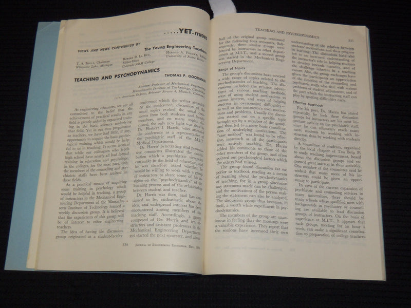 1956-1957 ENGINEERING EDUCATION JOURNAL MAGAZINES LOT OF 2 ISSUES - K 1060