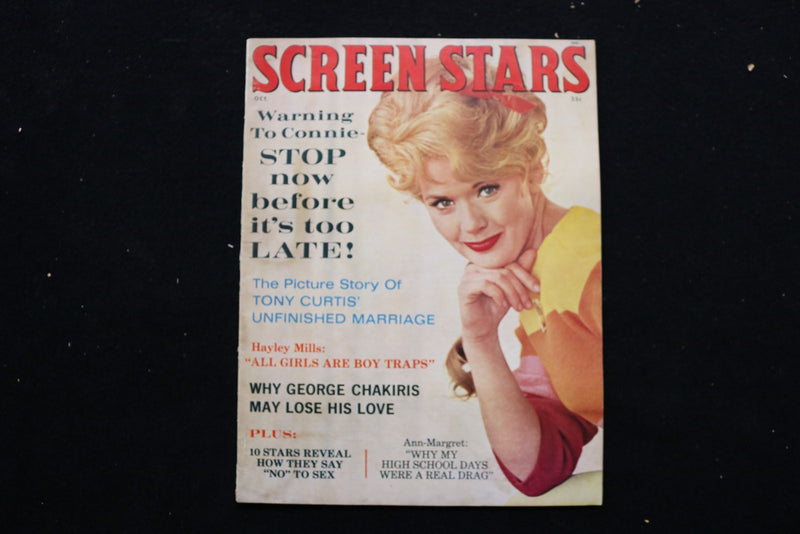 1962 OCTOBER SCREEN STARS MAGAZINE - CONNIE STEVENS COVER - E 25733
