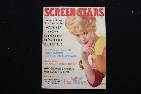 1962 OCTOBER SCREEN STARS MAGAZINE - CONNIE STEVENS COVER - E 25733