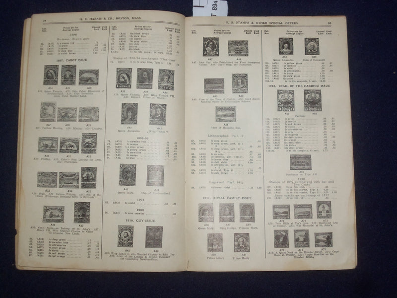 1930'S H. E. & HARRIS CO. - U.S. STAMPS CATALOG - J 9460