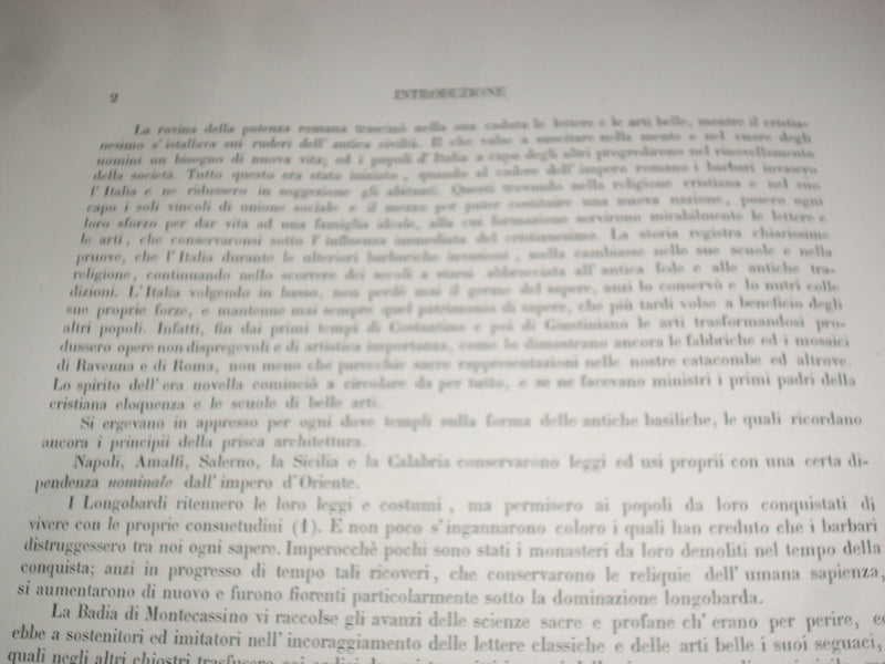 1871 STUDI SUI MONUMENTI DELLA ITALIA MERIDIONALE SALAZARO VOLUME NO. 1 - Z 7