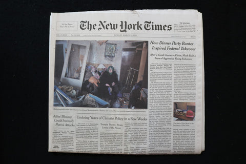 2025 MARCH 2 NEW YORK TIMES - HOW DINNER PARY BANTER INSPIRED FEDERAL TAKEOVER