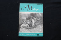1947 NOV 15 THE ART DIGEST MAGAZINE - MOTHER PLAYING WITH CHILD COVER - E 10235