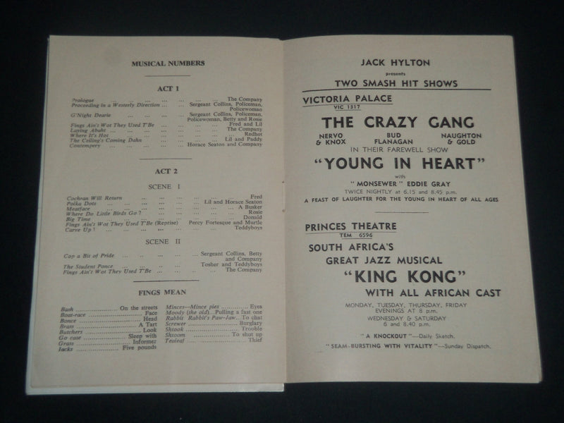 1960 FEBRUARY 11 FINGS AIN'T WOT THEY USED T'BE GARRICK PROGRAM - J 4285