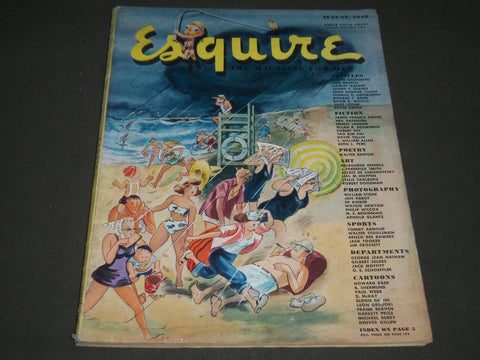 1946 AUGUST ESQUIRE MAGAZINE - NICE ILLUSTRATIONS, COVER AND ADS - ST 5038
