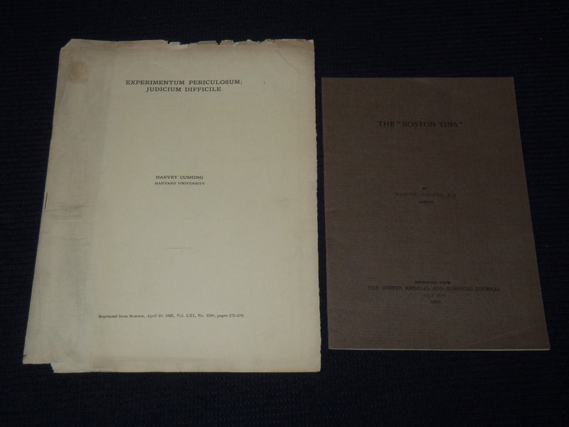 1920'S HARVEY CUSHING M. D. REPORTS LOT OF 4 PIECES - K 3386