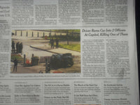2021 APRIL 3 NEW YORK TIMES - DRIVER RAMS CAR AT CAPITOL, KILLING ONE OFFICER