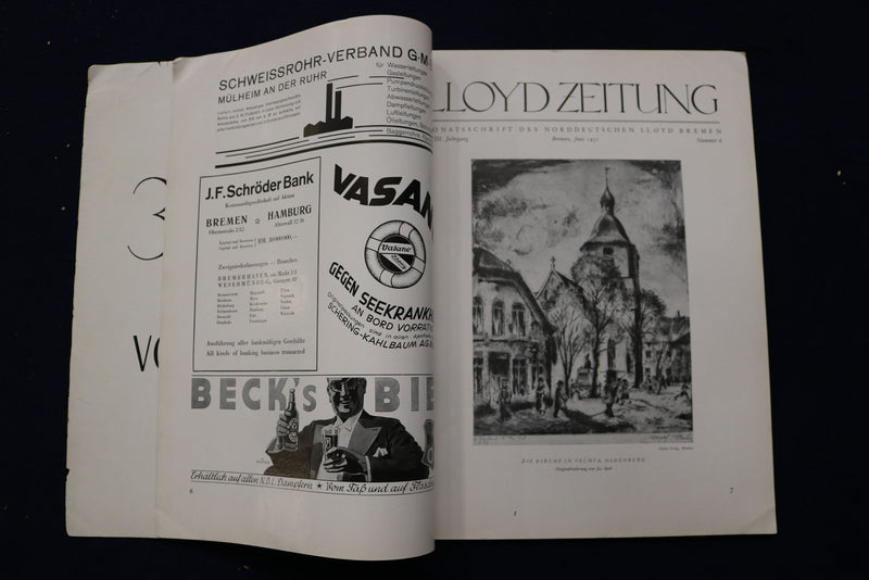 1931 JUNE LLOYD ZEITUNG MAGAZINE - GERMAN TEXT - E 11591