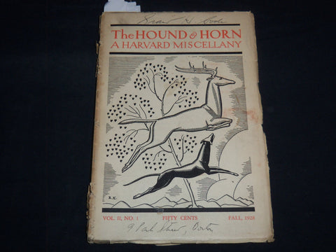 1928 SEPTEMBER THE HOUSE & HORN A HARVARD MISCELLANY MAGAZINE - J 8788