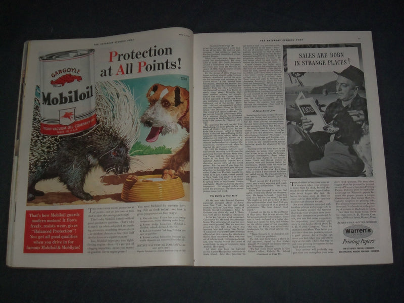 1940 MAY 18 THE SATURDAY EVENING POST MAGAZINE -NORMAN ROCKWELL COVER - SP 2474V