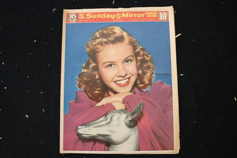 1945 JULY 15 NY SUNDAY MIRROR MAGAZINE - VERA-ELLEN COVER - E 26187