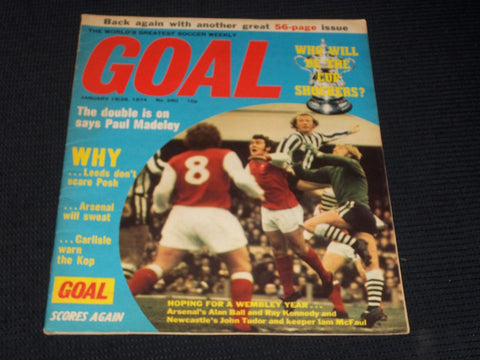 1974 JANUARY 19 & 26 GOAL MAGAZINE - ALAN BALL & RAY KENNEDY COVER - E 5013