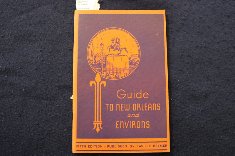 1941 NEW ORLEANS GUIDE BOOK - MAP - SOFTCOVER BOOK - K 1316