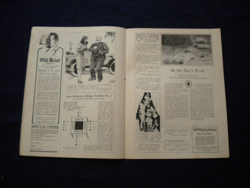 1928 MARCH 3 JUDGE MAGAZINE - DR. SEUSS ILLUSTRATIONS - MUSH ON! - B 436Q