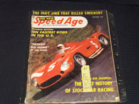 1956 NOVEMBER SPEED AGE MAGAZINE - NICE RACING FRONT COVER - E 1959