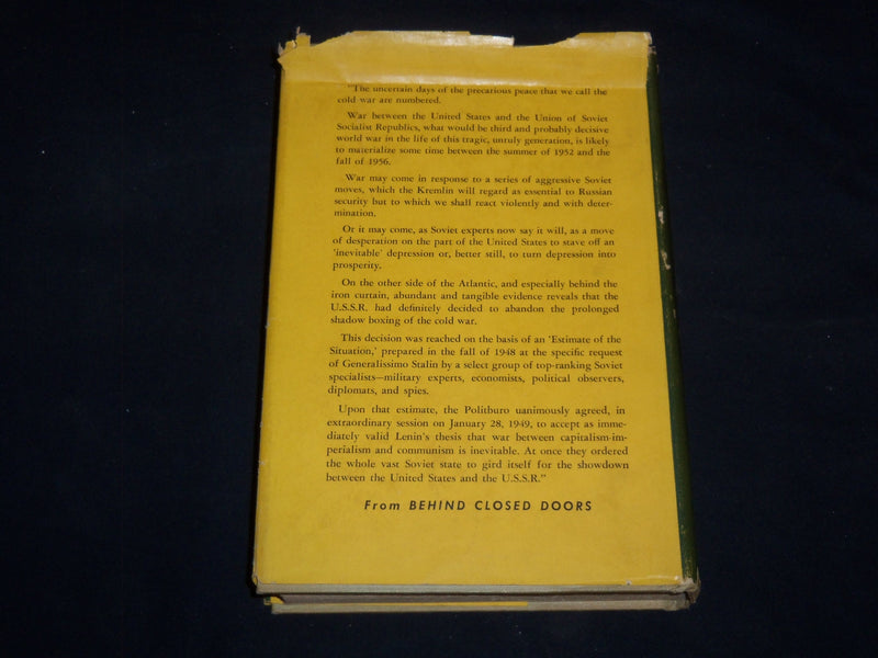 1950 BEHIND CLOSED DOORS COLD WAR HARDCOVER BOOK BY ZACHARIAS - KD 4351O