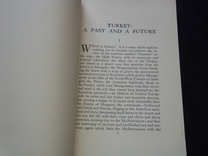 1917 TURKEY A PAST AND A FUTURE SOFTCOVER BOOK BY A. J. TOYNBEE- J 7243
