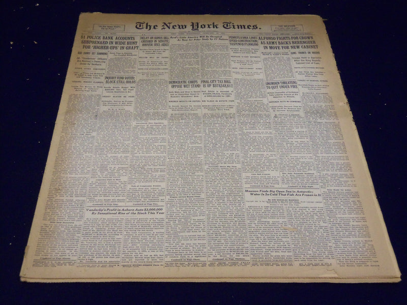 1931 FEBRUARY 18 NEW YORK TIMES - BYRD'S LITTLE AMERICA OCCUPIED - NT 3956