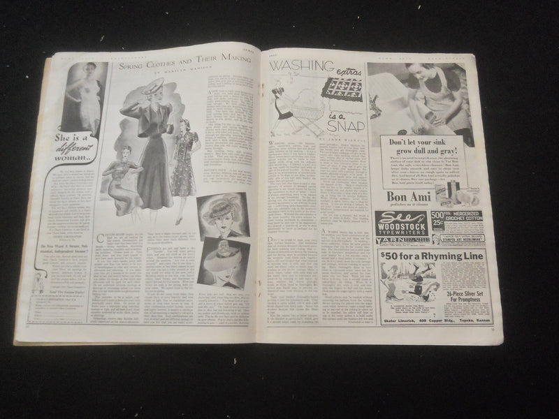1939 APRIL HOME ARTS NEEDLECRAFT MAGAZINE - NICE ILLUSTRATED COVER - SP 886M
