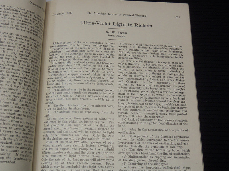 1929 DECEMBER THE AMERICAN JOURNAL OF PHYSICAL THERAPHY MAGAZINE - K 2164
