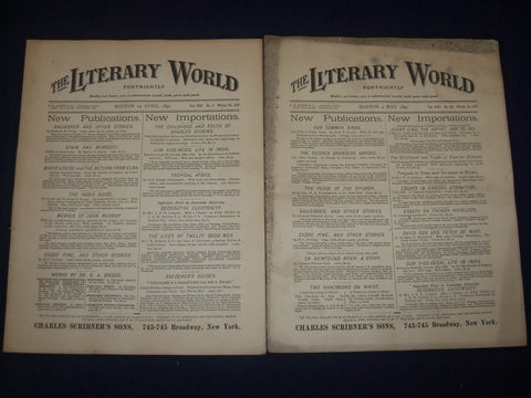 1891 THE LITERARY WORLD MAGAZINE LOT OF 6 ISSUES - NICE ARTICLES - O 2618