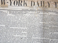 1849 SEPTEMBER NEW YORK DAILY TRIBUNE NEWSPAPER LOT OF 24 - GOLD RUSH - NP 5839H