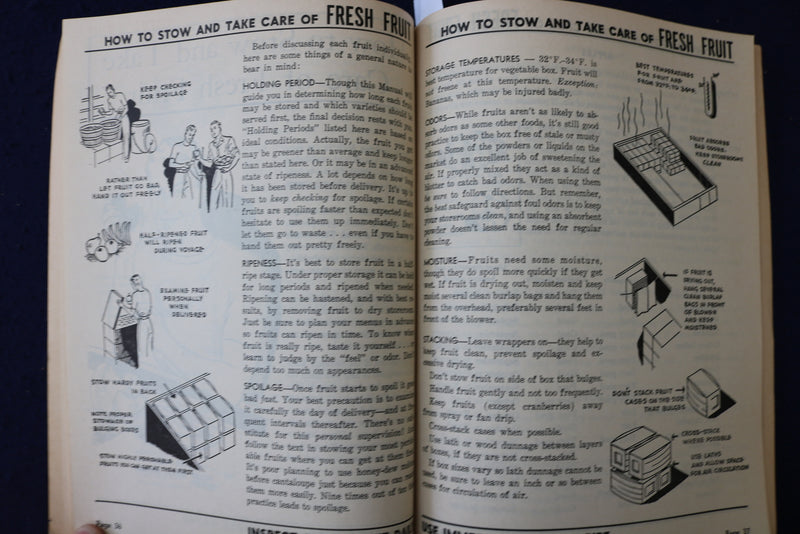 1945 HOW TO STOW AND TAKE CARE OF FOOD ON SHIPBOARD SOFTCOVER BOOK - K 967