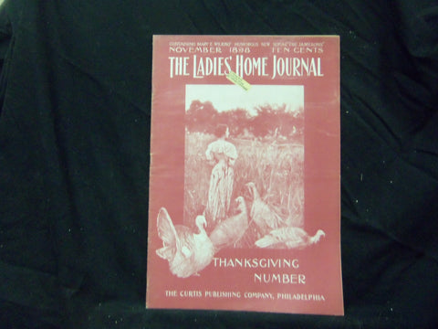 1898 NOVEMBER LADIES' HOME JOURNAL MAGAZINE - GREAT ILLUSTRATIONS & ADS-ST 1584
