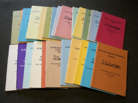 1961-1988 HAWAIIAN MISSION CHILDREN'S SOCIETY ANNUAL REPORTS LOT OF 26 - WR 242