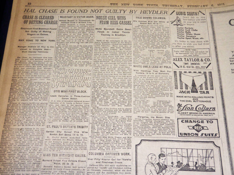 1919 FEBRUARY 6 NEW YORK TIMES - LEAGUE OF NATIONS WITH RESERVATIONS - NT 7961