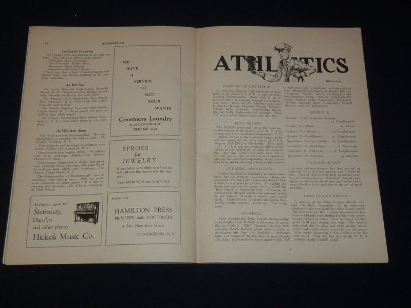 1924-1928 APOKEEPSIAN POUGHKEEPSIE HIGH SCHOOL MAGAZINES LOT OF 11 - O 1789