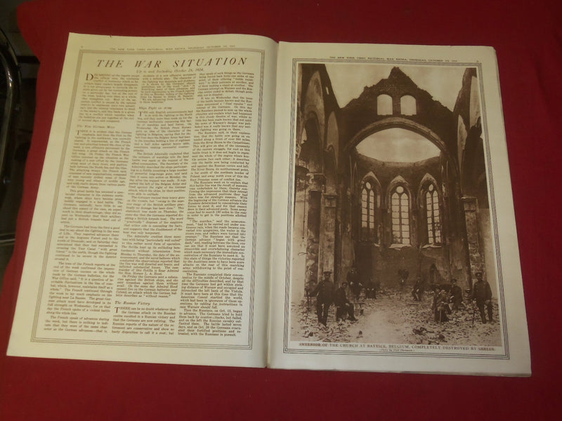 1914 OCTOBER 29 NY TIMES PICTORIAL WAR EXTRA SECTION-GERMAN ACROSS MEUSE-NP 3935