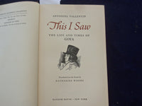 1949 THIS I SAW, THE LIFE AND TIMES OF GOYA HARDCOVER BOOK - VALLENTIN - KD 8266