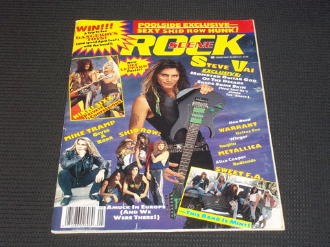 1990 MAY ROCK SCENE MAGAZINE - STEVE VAI FRONT COVER - E 7635