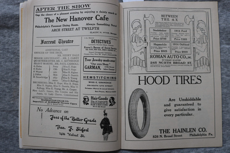 1914 PLAYS AND PLAYERS THEATRE PROGRAM MAGAZINE -MISS BILLIE BURKE COVER- K 2720