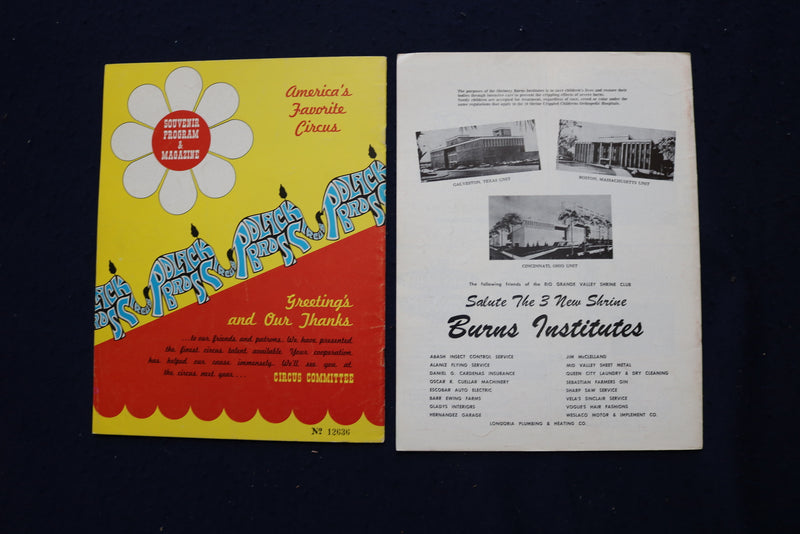 1958-1973 POLLACK BROS. CIRCUS PROGRAMS - LOT OF 17 - O 3639
