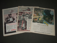 1943-1944 BOY'S LIFE MAGAZINE LOT OF 3 - NICE ILLUSTRATIONS - O 2515O