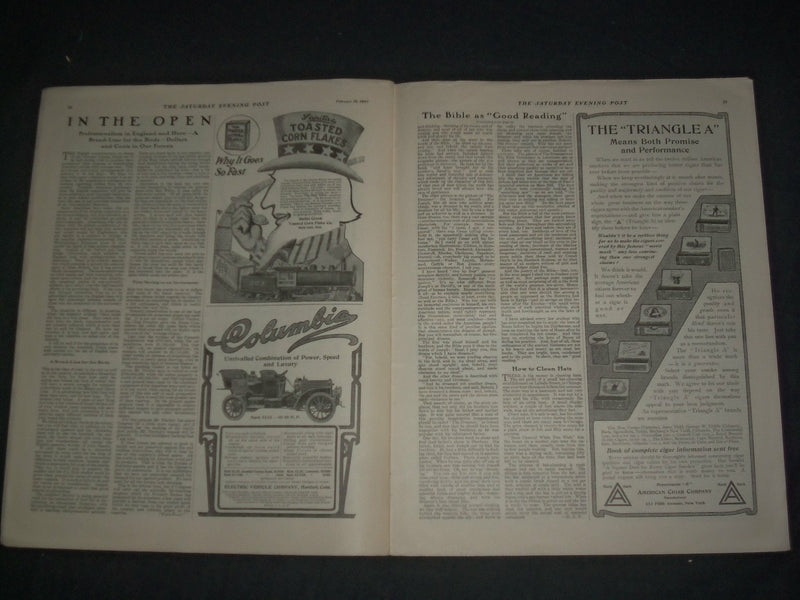 1907 FEBRUARY 16 THE SATURDAY EVENING POST MAGAZINE-ILLUSTRATED COVER - SP 2470D