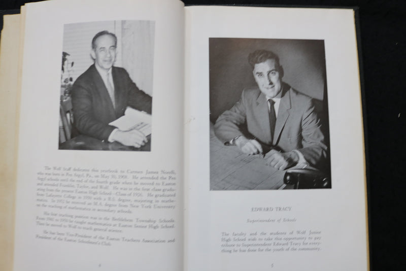 1960 WOLF JUNIOR HIGH SCHOOL YEARBOOK - EASTON, PENNSYLVANIA - YB 3496