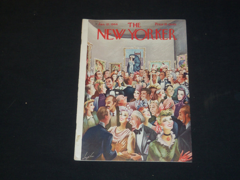 1944 JANUARY 22 THE NEW YORKER MAGAZINE - ILLUSTRATED COVER - NY 81