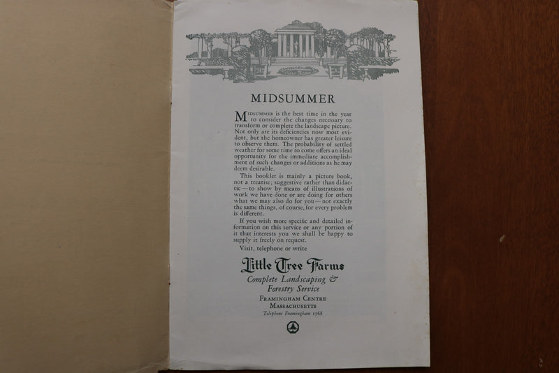 1930'S A MESSSAGE FROM LITTLE TREE FARMS SOFTCOVER BOOK - K 3156