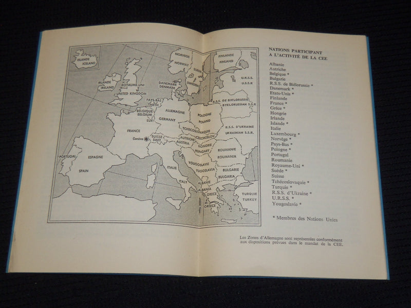 1950 & 1954 COMMISSION ECONOMIQUE POUR L'EUROPE BULLETINS LOT OF 2 - J 9887