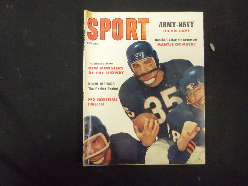 1957 DECEMBER SPORT MAGAZINE - CHICAGO BEARS COVER - GREAT PHOTOS - ST 3560