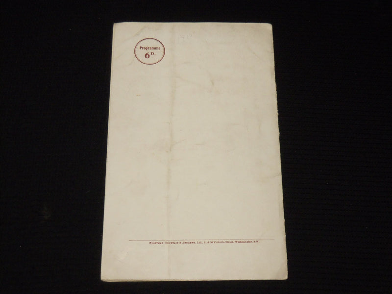1910 A WOMAN'S WAY GLOBE THEARE PROGRAMME - CHARLES FROHMAN - K 581