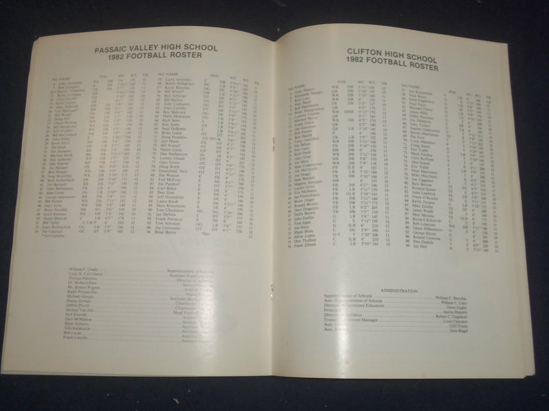 1980-82 CLIFTON FIGHTING MUSTANDS FOOTBALL PROGRAMS - LOT OF 3 - ST 5503G
