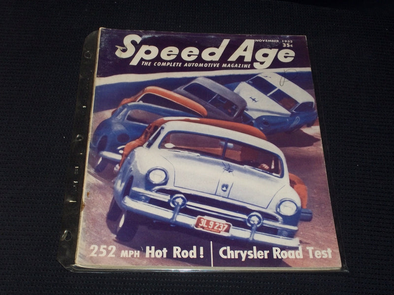 1952 NOVEMBER SPEED AGE MAGAZINE - NICE RACING FRONT COVER - E 2005