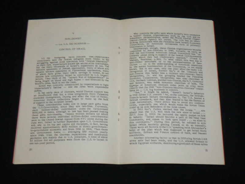 1967 JUNE THE WAR IN THE MIDEAST SOFTCOVER BOOK BY RITA FREED - J 6542