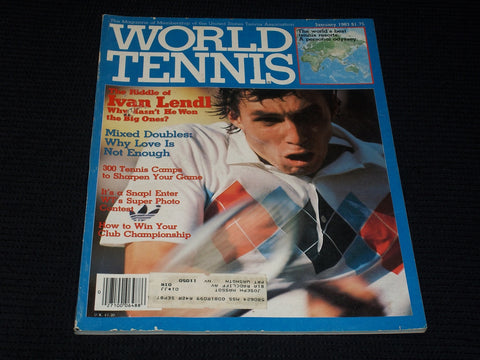 1983 JANUARY WORLD TENNIS MAGAZINE - IVAN LENDEL FRONT COVER - E 2392